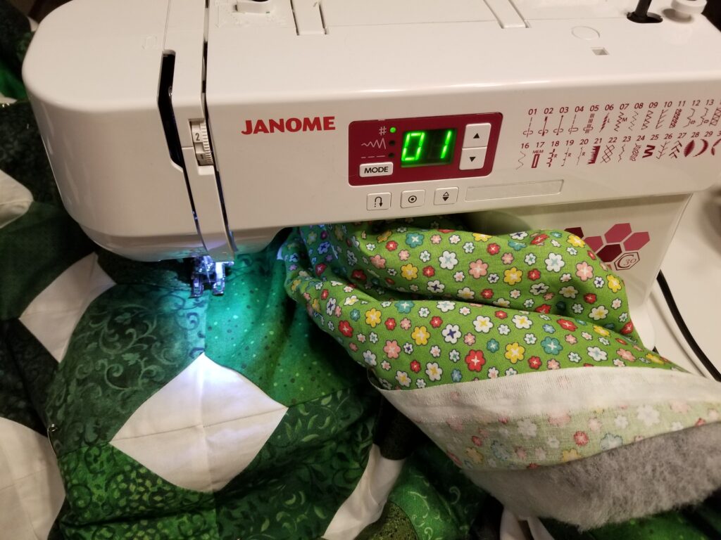 Quilting on my Janome C30 sewing machine.