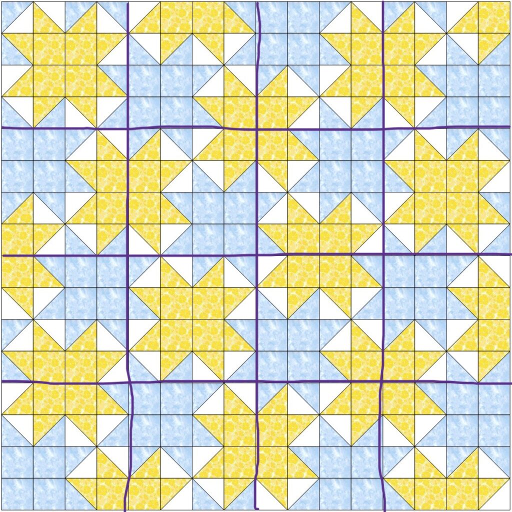 A photo from EQ8 of my quilt top design.