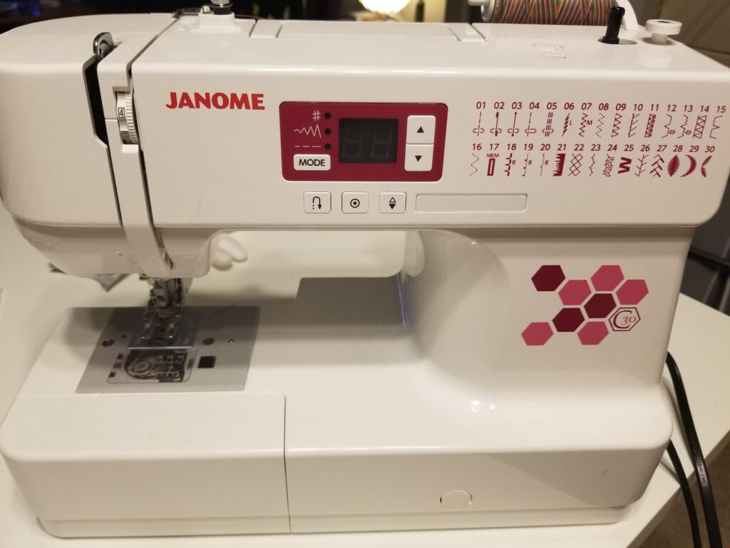 A Janome C30 sewing machine.