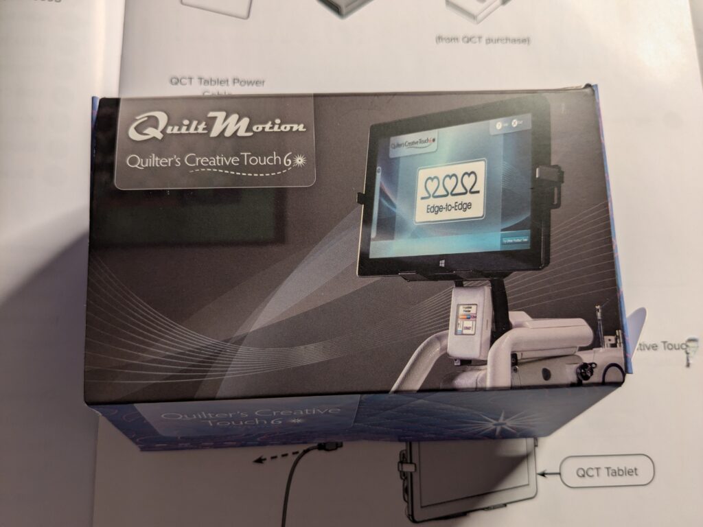 An image of the box of Quilter's Creative Touch 6 software.